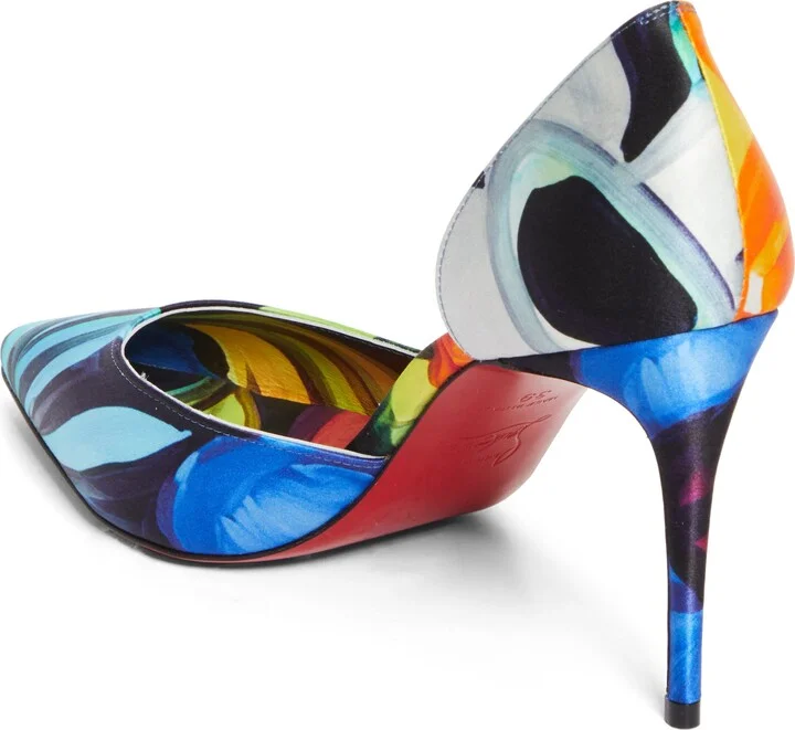 Iriza Flower Pointed Toe Half d'Orsay Pump - Image 2