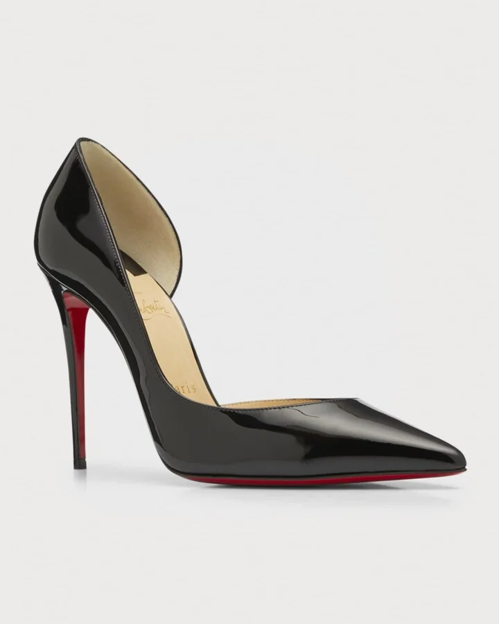 Iriza Patent Open-Side Red Sole Pump - Image 11