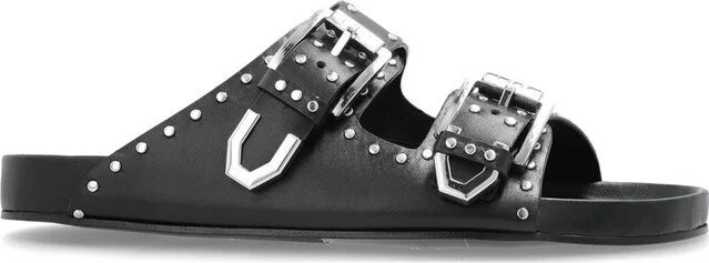 Iro Billie Studded Double-Buckle Slides