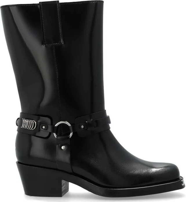 Iro Buckle-Detailed Square-Toe Boots