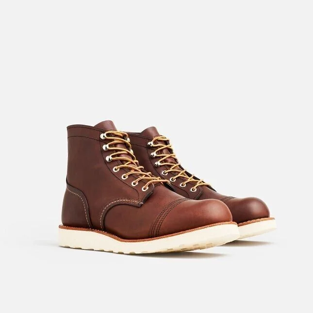 Iron Ranger Traction Tred 8088 Men's Brown Leather Cap Toe 6-Inch Ankle Boots
