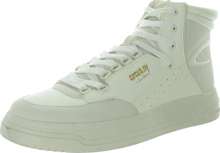 Irving Womens Faux Leather Lifestyle High-Top Sneakers
