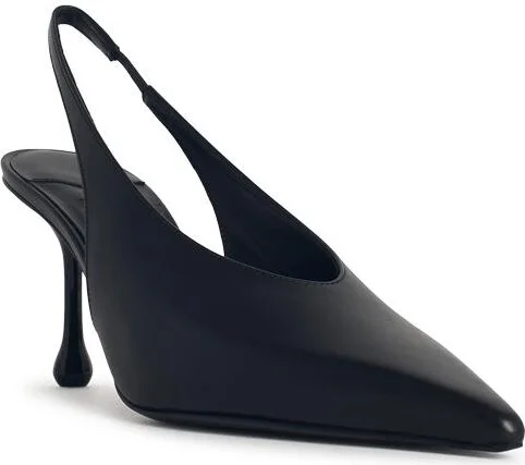 'isa 80' Black Leather Slingbacks - Image 2