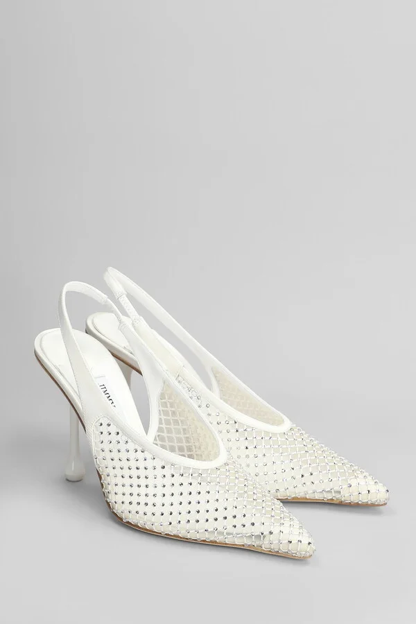 Isa 985 Pumps In White Leather - Image 2