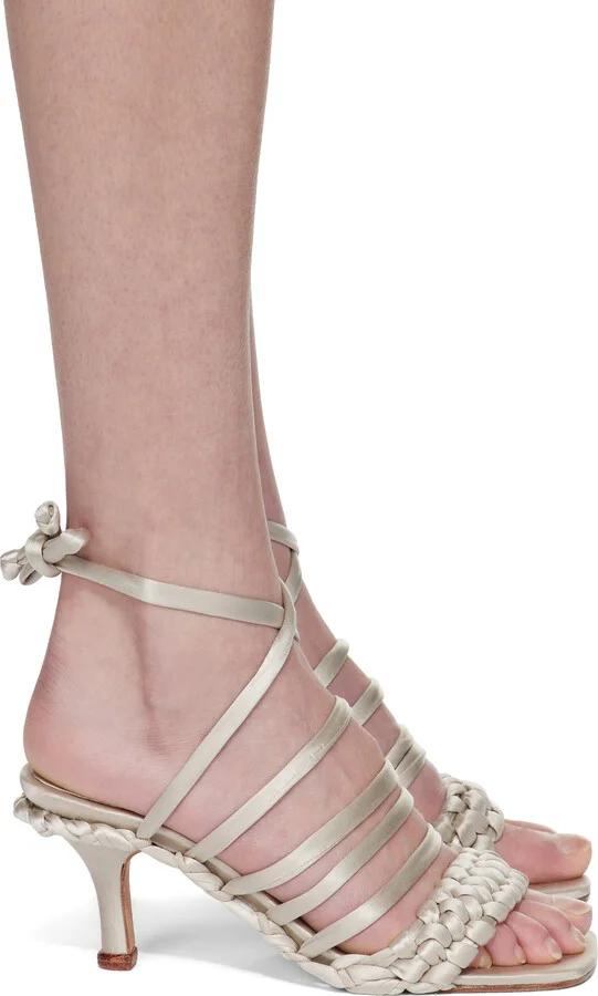 Isa Boulder Silver Cloudy Mandy Heeled Sandals