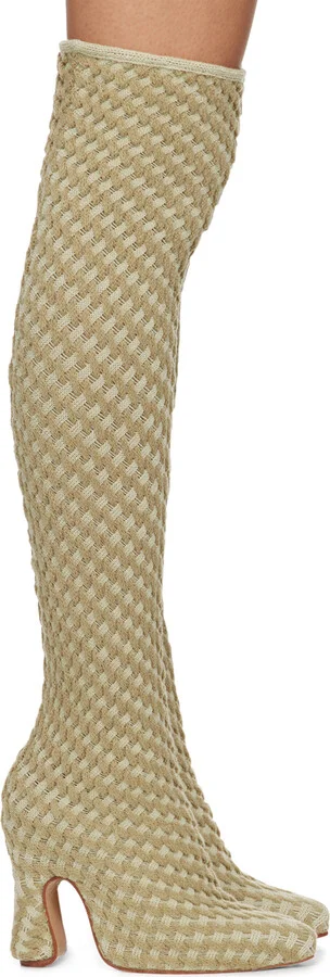 Isa Boulder SSENSE Exclusive Beige Cereal Boots