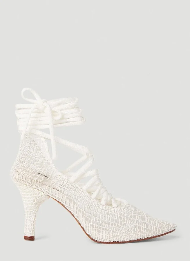 Isa Boulder Through Lace-Up Heels