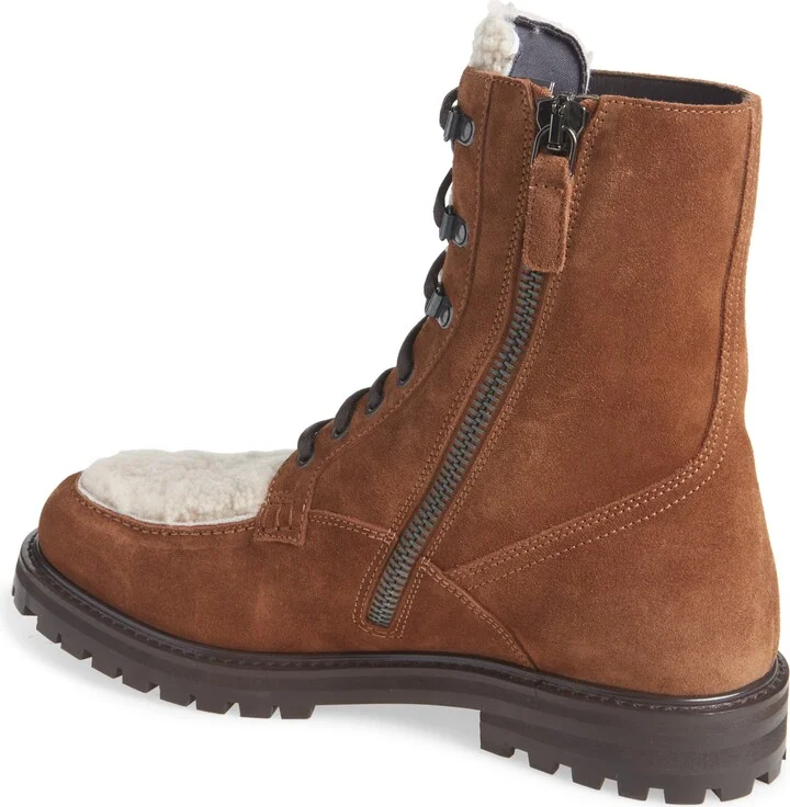 Isaac Genuine Shearling Moc Toe Boot - Image 2
