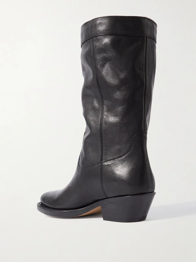 Isabel Marant - Ademe Leather Ankle Boots - Black - Image 3