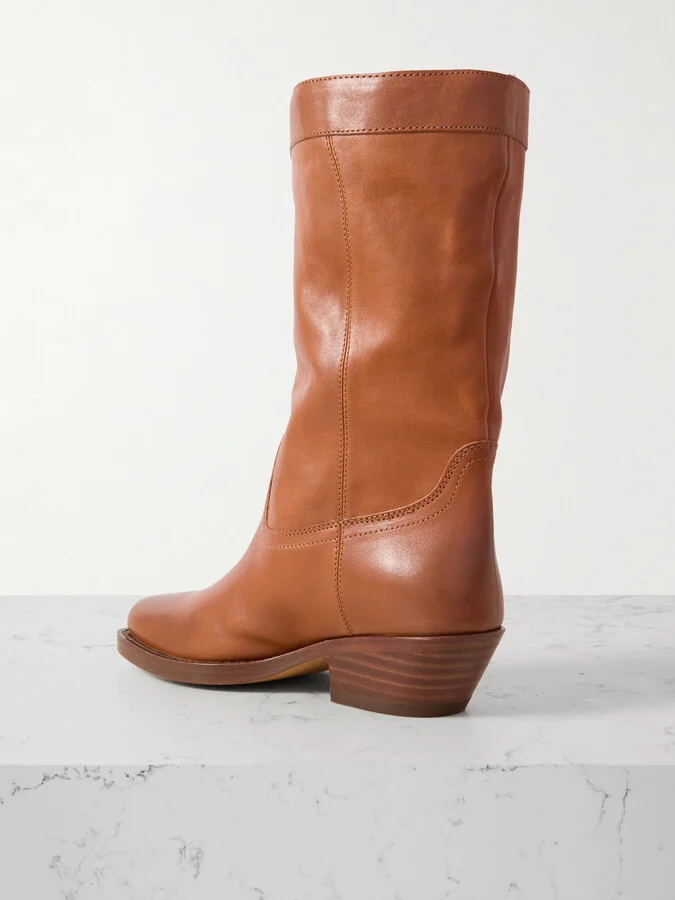 Isabel Marant - Ademe Leather Ankle Boots - Brown - Image 3
