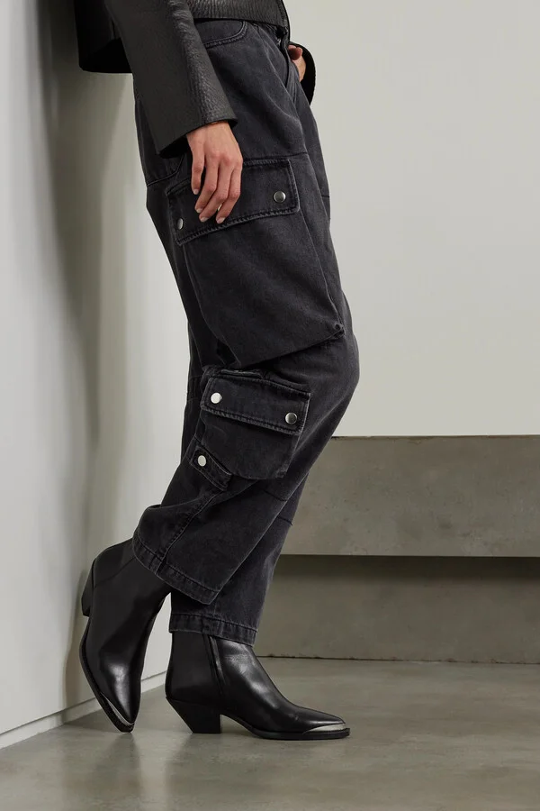 Isabel Marant - Adnae Embellished Leather Ankle Boots - Black - Image 2
