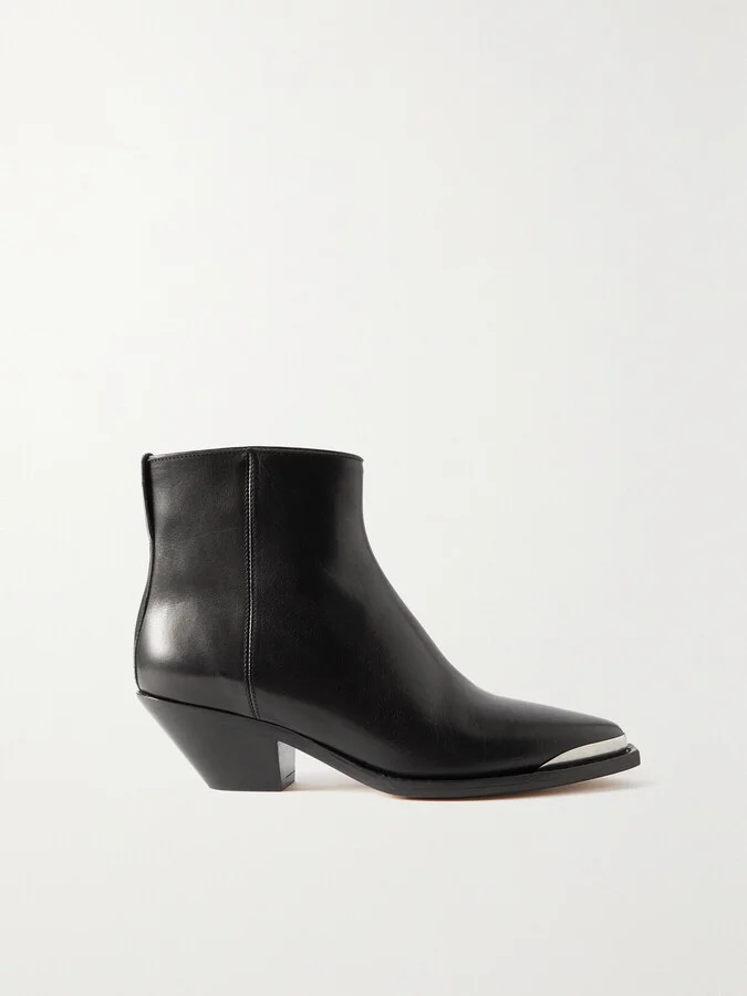 Isabel Marant - Adnae Embellished Leather Ankle Boots - Black