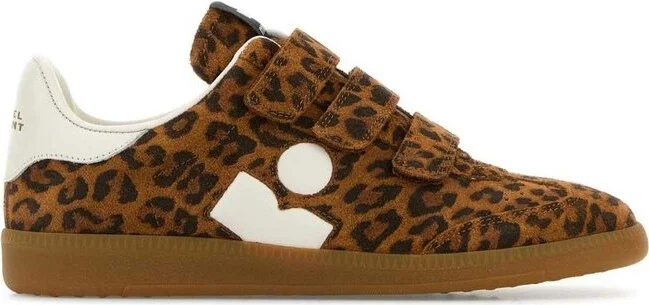 Isabel Marant Animal Pattern Touch-Strap Sneakers