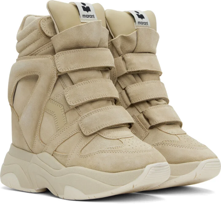 Isabel Marant Beige Balskee Sneakers - Image 4