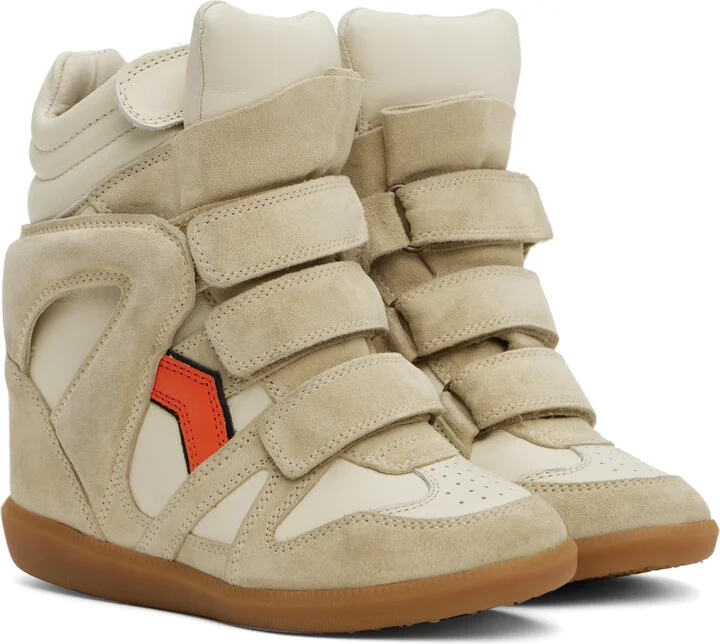 Isabel Marant Beige Bekett Sneakers - Image 4