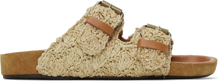 Isabel Marant Beige Lennyo Flat Sandals