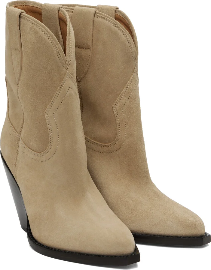 Isabel Marant Beige Leyane Boots - Image 4