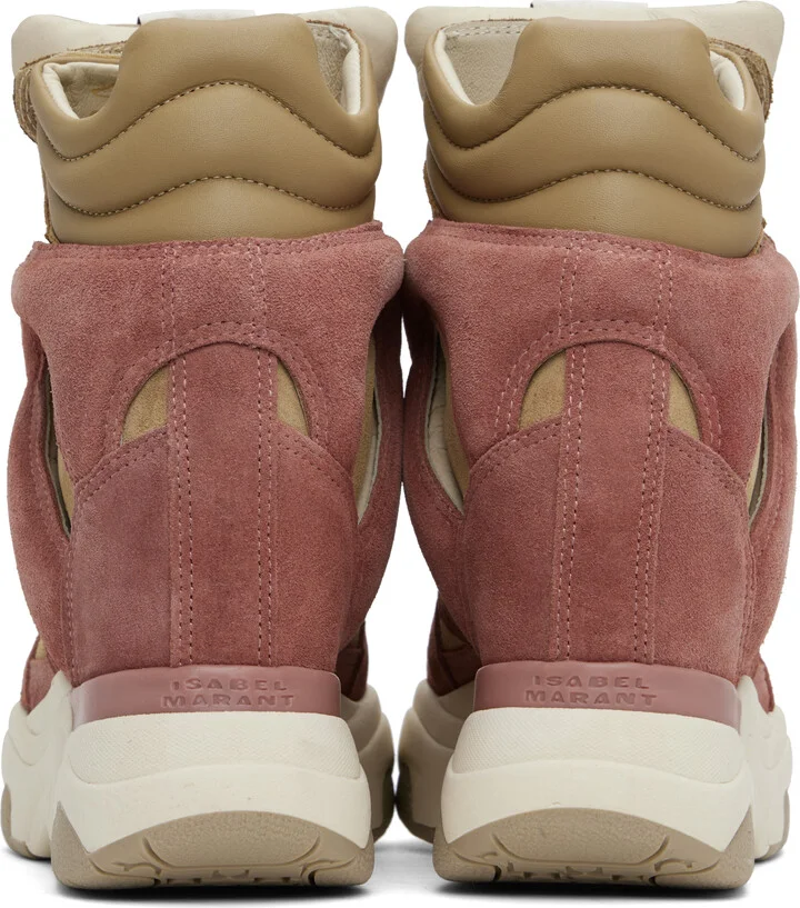 Isabel Marant Beige & Pink Balskee Sneakers - Image 2