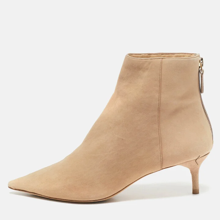 Isabel Marant Beige Suede Ankle Length Boots Size 37