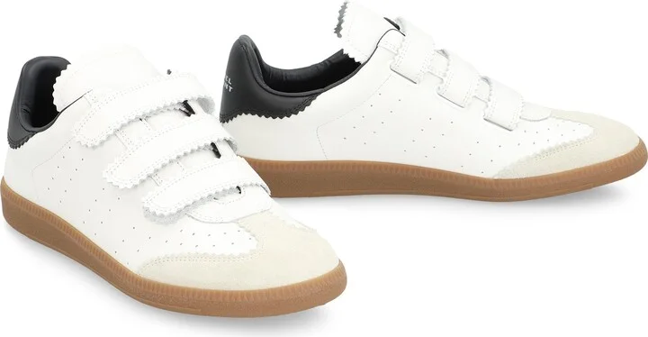 Isabel Marant Beth Leather Low-Top Sneakers - Image 3