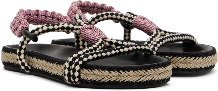Isabel Marant Black & Beige Waltee Sandals - Image 4