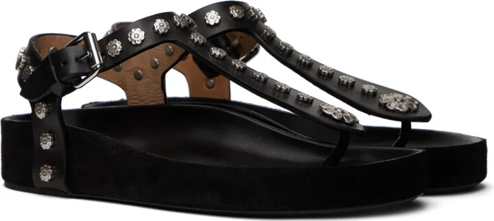 Isabel Marant Black Enore Sandals - Image 4