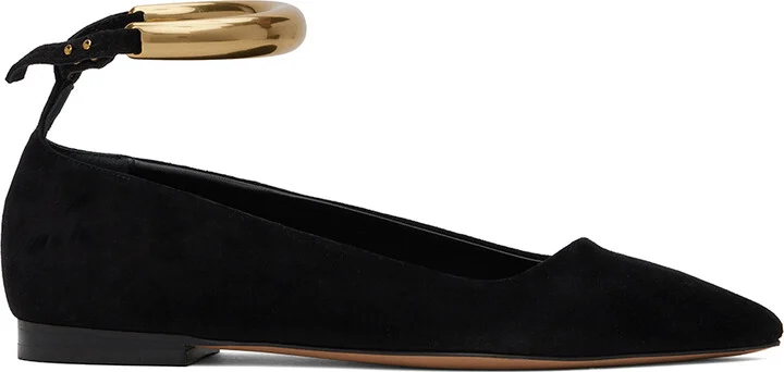 Isabel Marant Black Leanor Ballerina Flats