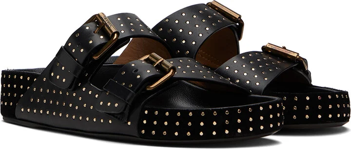 Isabel Marant Black Lennyo Buckle Sandals - Image 4