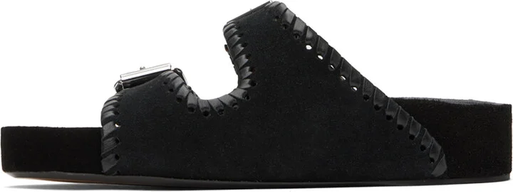 Isabel Marant Black Lennyo Flat Sandals - Image 3
