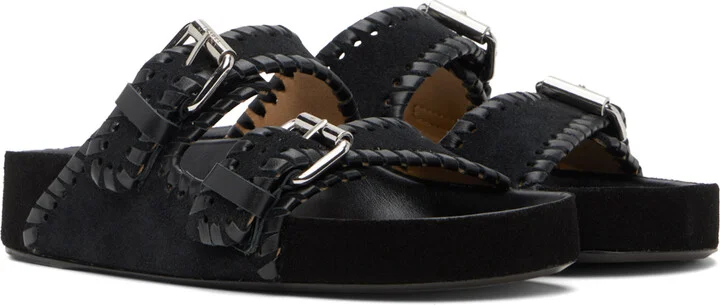 Isabel Marant Black Lennyo Flat Sandals - Image 4