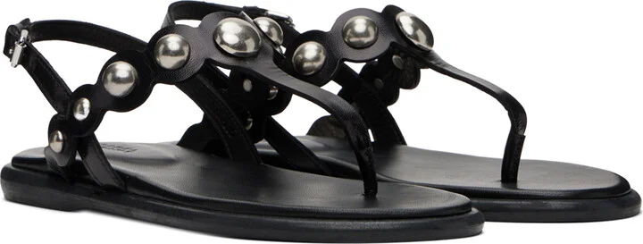 Isabel Marant Black Nya Flat Sandals - Image 4