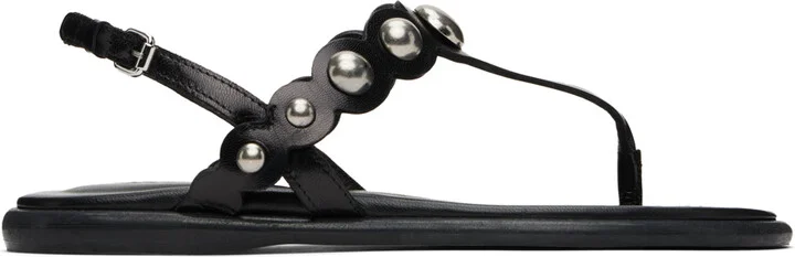 Isabel Marant Black Nya Flat Sandals