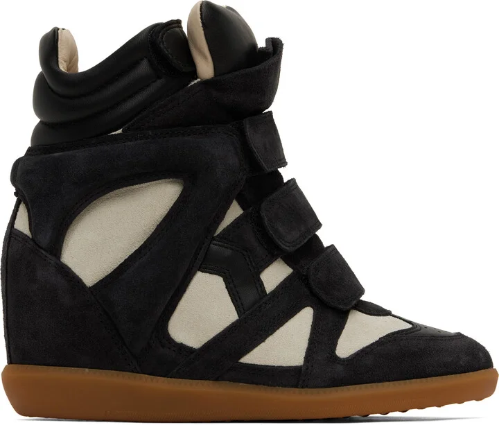 Isabel Marant Black & Off-White Bekett Sneakers - Image 3