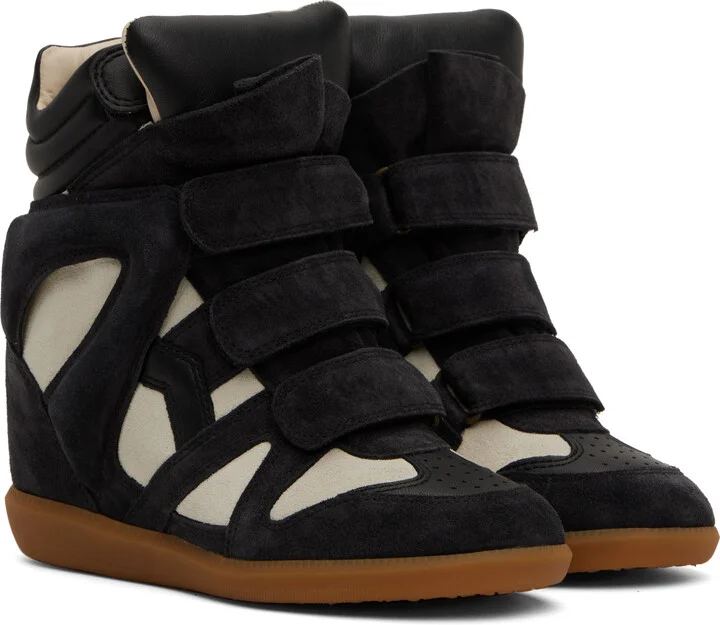 Isabel Marant Black & Off-White Bekett Sneakers - Image 4