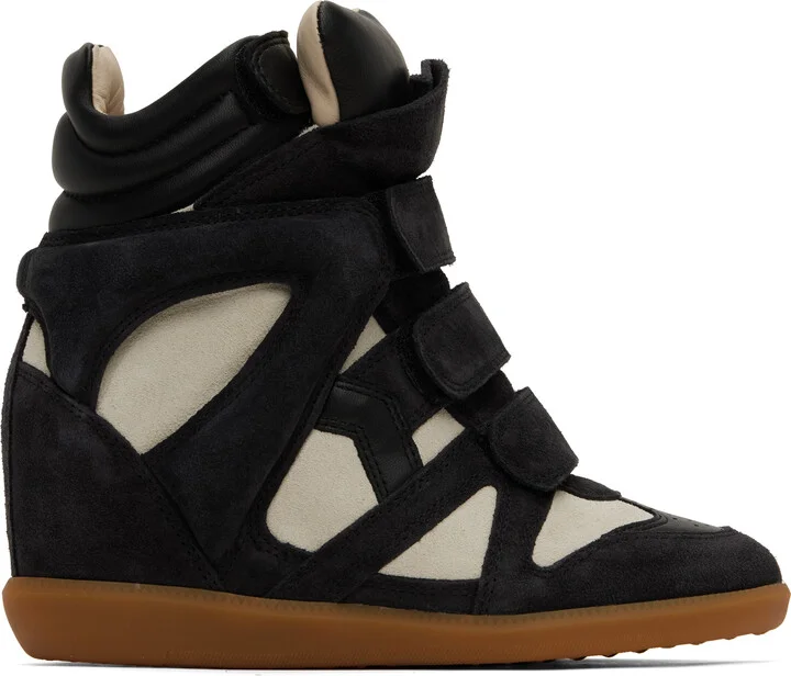 Isabel Marant Black & Off-White Bekett Sneakers