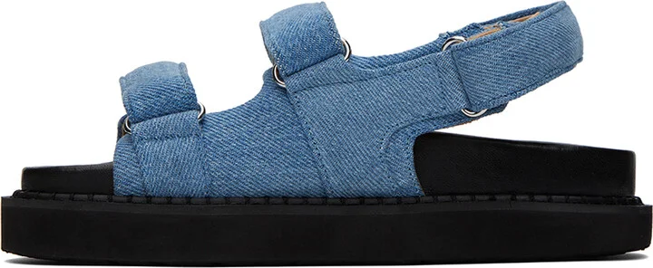 Isabel Marant Blue Madee Denim Sandals - Image 3