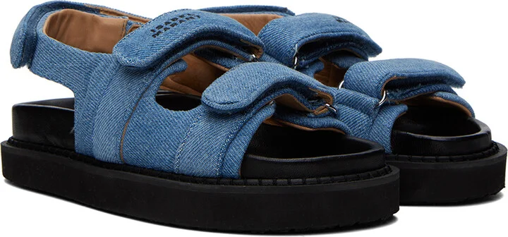 Isabel Marant Blue Madee Denim Sandals - Image 4