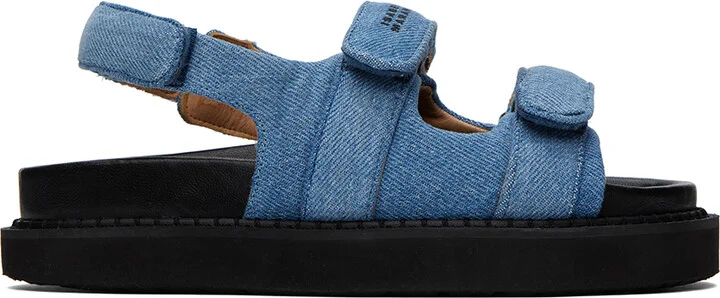 Isabel Marant Blue Madee Denim Sandals