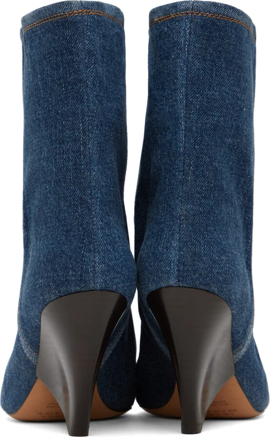 Isabel Marant Blue Miyako Denim Boots - Image 2