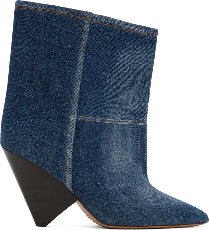 Isabel Marant Blue Miyako Denim Boots