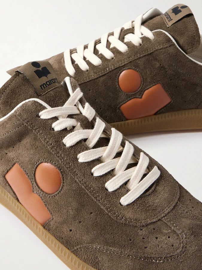 Isabel Marant - Bryce Leather-trimmed Suede Sneakers - Brown - Image 4