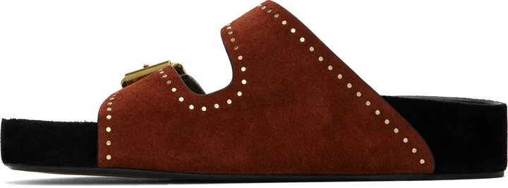 Isabel Marant Burgundy Lennyo Sandals - Image 3