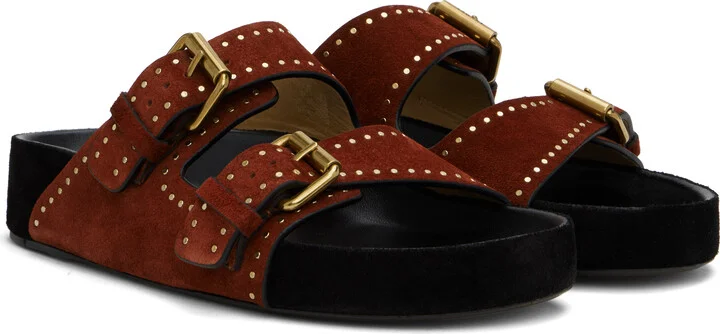 Isabel Marant Burgundy Lennyo Sandals - Image 4