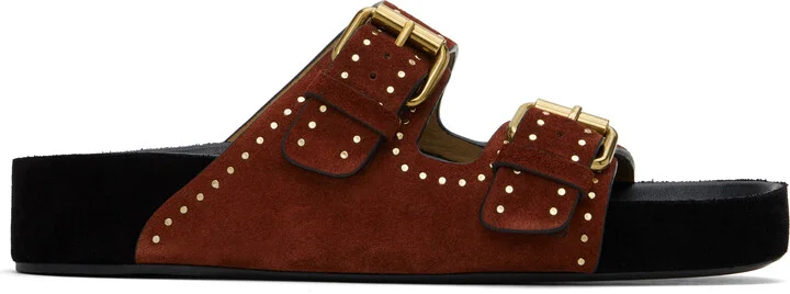 Isabel Marant Burgundy Lennyo Sandals