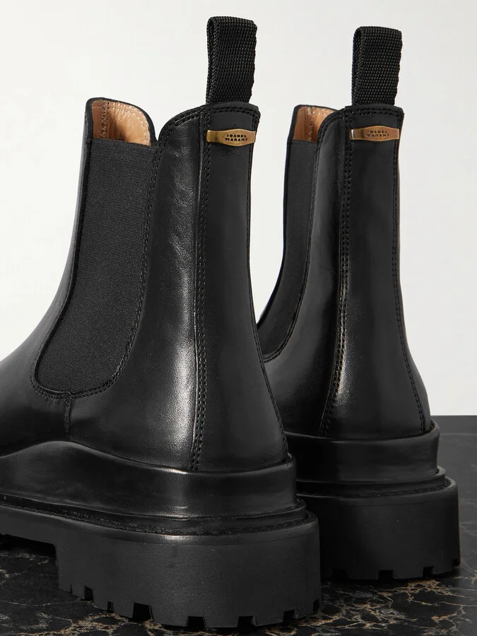 Isabel Marant - Ceilee Leather Chelsea Boots - Black - Image 4
