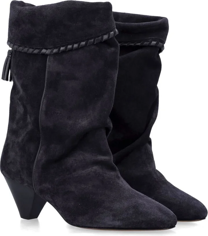 Isabel Marant Dalby Draped Suede Boots - Image 2