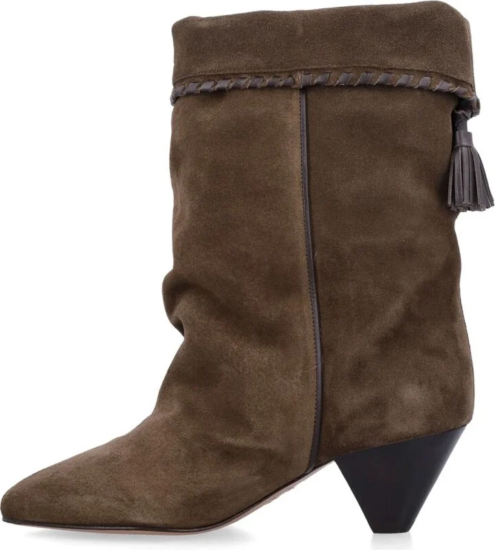 Isabel Marant Dalby Draped Suede Boots - Image 3