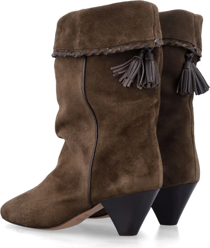 Isabel Marant Dalby Draped Suede Boots - Image 4