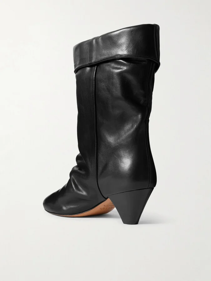Isabel Marant - Dalby Leather Ankle Boots - Black - Image 3