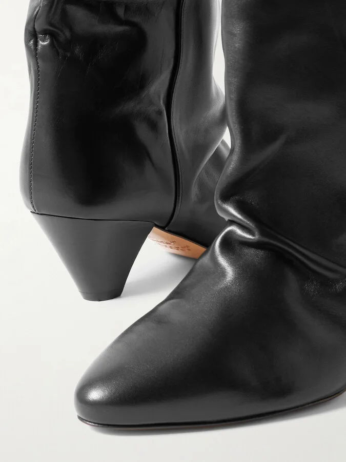 Isabel Marant - Dalby Leather Ankle Boots - Black - Image 4